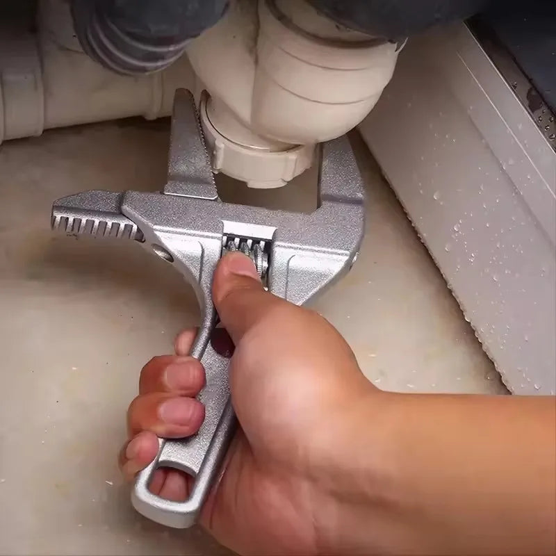 Verstellbarer Aluminium-Schraubenschlüssel für Sanitär und Haushalt