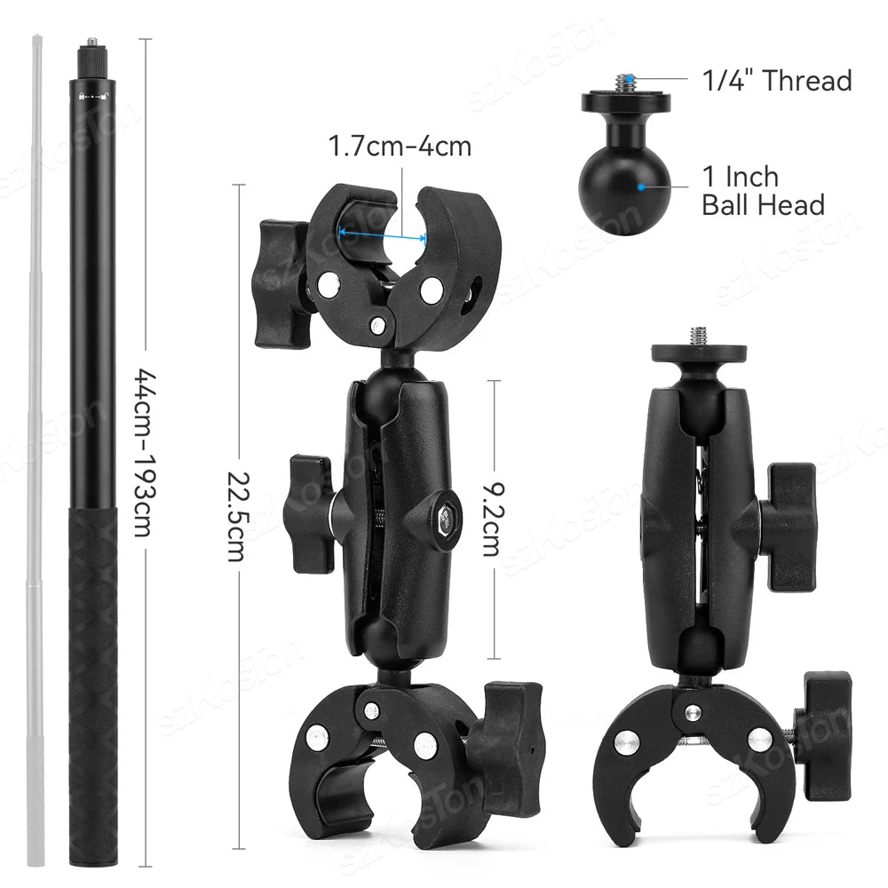 Universelle Halterung für Motorrad Fahrrad und Action Kameras