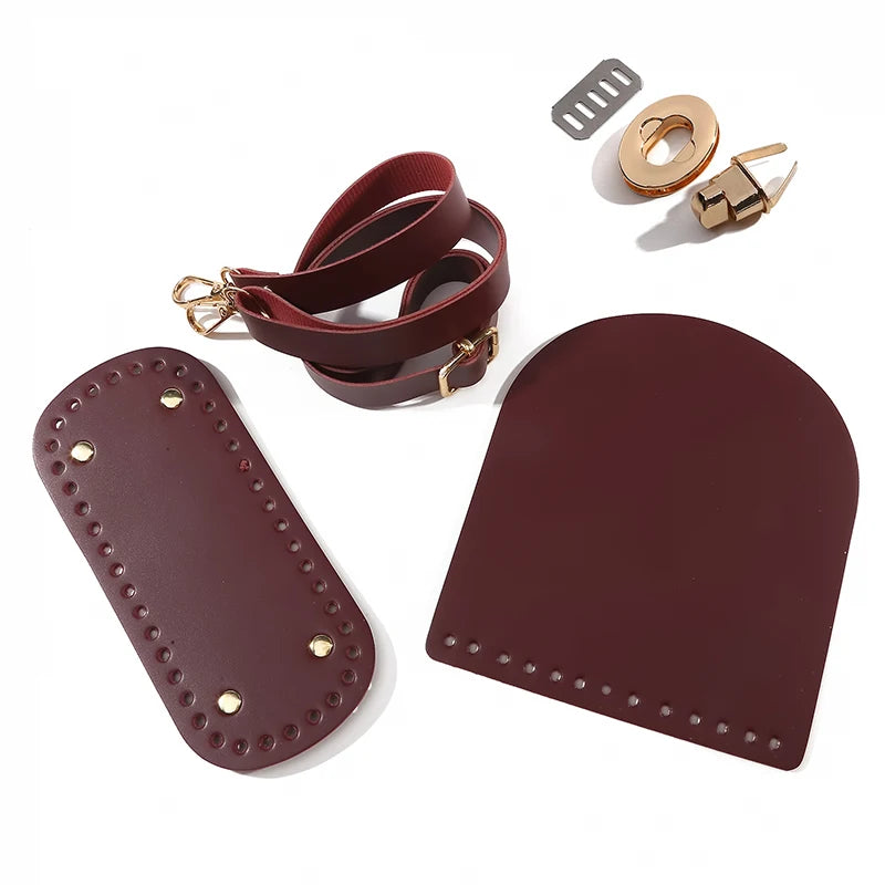 DIY Taschenzubehör: Lederboden Klappe Schulterriemen für Handtaschen