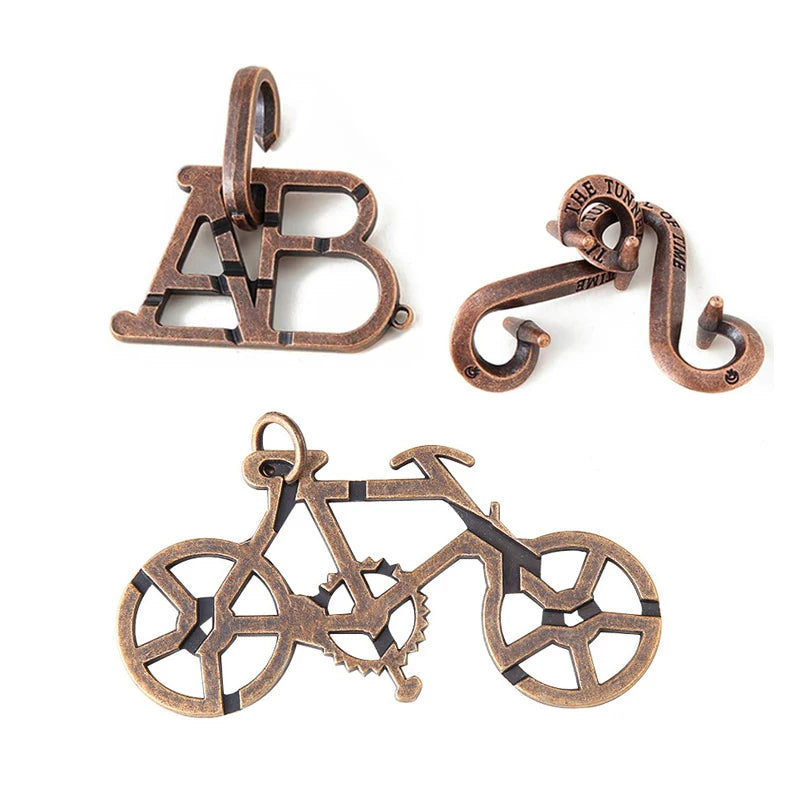 Magisches Metall-Rätsel Puzzle Set 3-teilig Lernspielzeug für Erwachsene Kinder