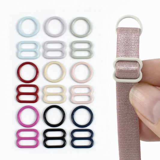 50 100er Set 10mm Einstellbare Bh Gurtschnallen O Ringe Karabiner Clips