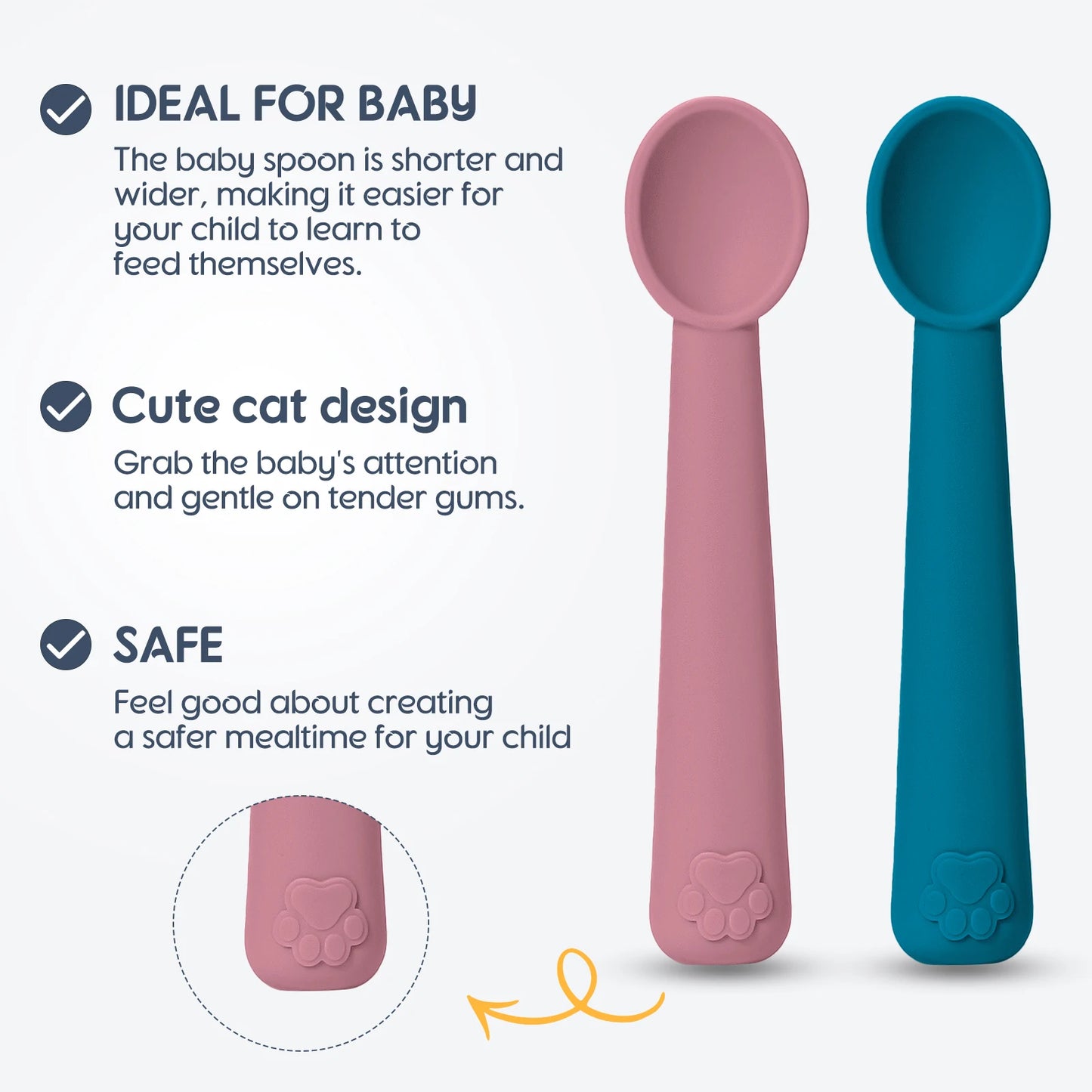 2er Set Silikon Baby Schüssel mit Löffel BPA-frei Baby Geschirr Set