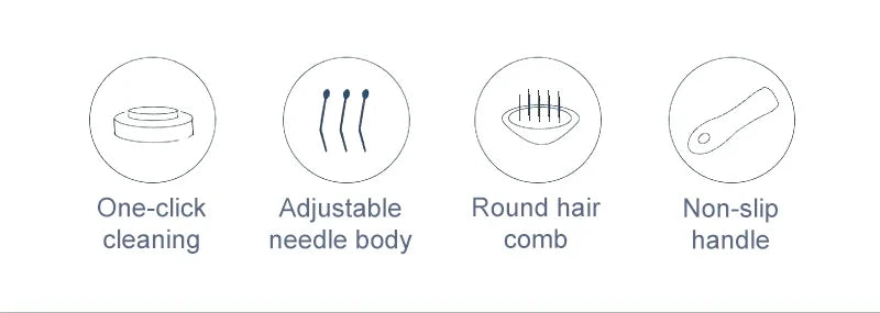 Hundehaarentferner Bürste aus Edelstahl für langes Fell