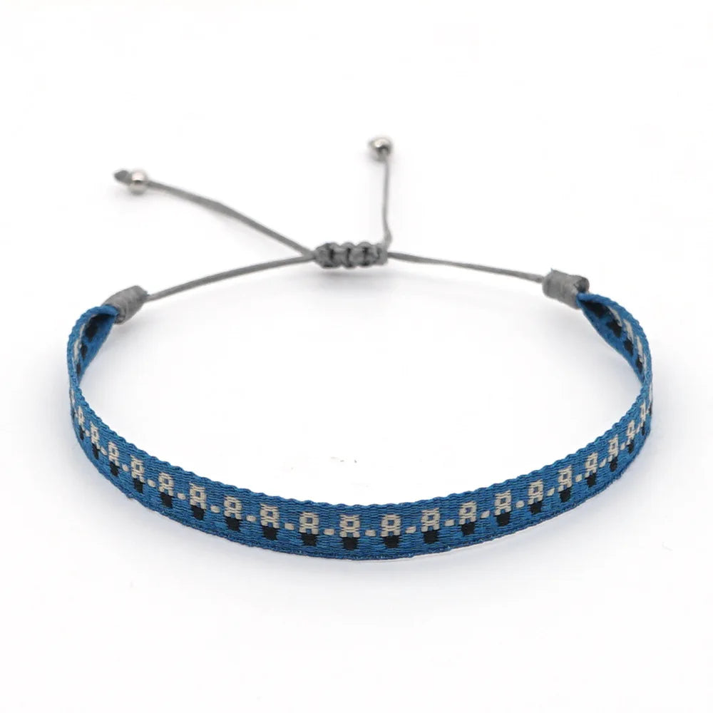 Unisex Geflochtenes Baumwoll Armband Handgewebt Freundschaftsschmuck