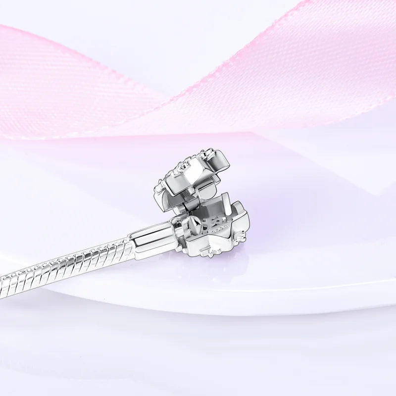 Armband Silber 925 mit Stern Mond Sonne und Grünem Zirkon Charm