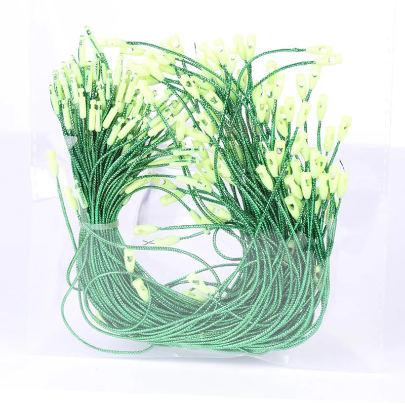 100 Stück 20 cm Aufhänge-Seile für Weihnachtsbaumkugeln mit Schnappverschluss