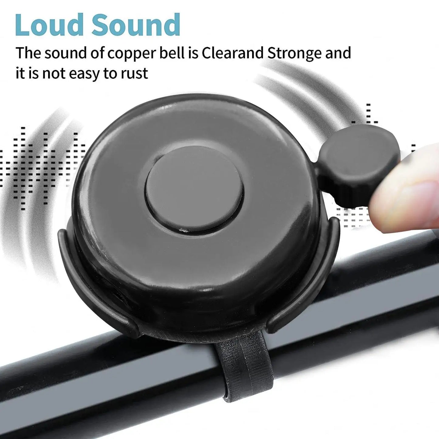 Klarer lauter Ton - rostfrei: Leichte Aluminium-Fahrradklingel für Mountain- - Rennräder