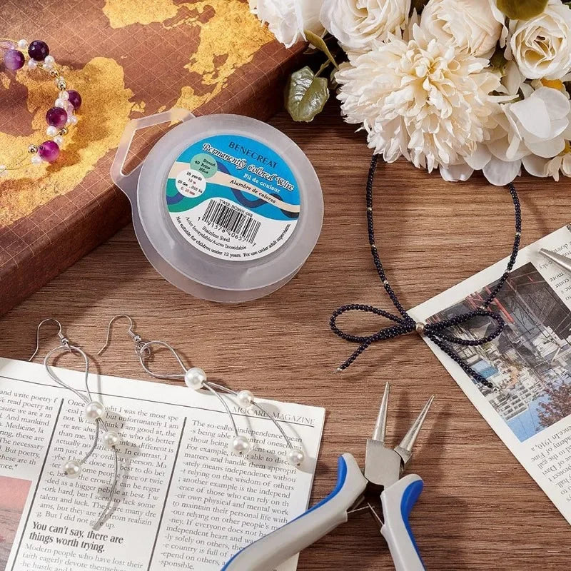 Flexibler Perlendraht 0 38mm grau 15m für Schmuckherstellung