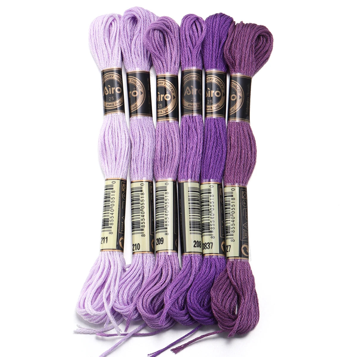 Umfangreiches Set Stickgarn für Handarbeiten mit bunten Farben