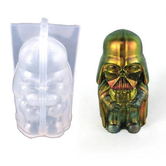 3D Silikonform Schwarzer Ritter für DIY Kerzen und Epoxidharz