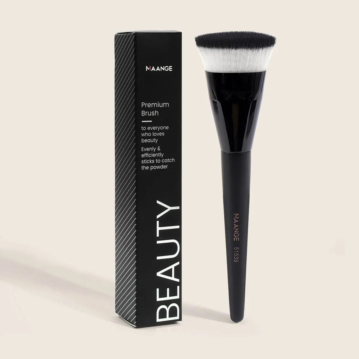 Flacher runder Make-up-Pinsel mit Box – vielseitig, weich - hautfreundlich