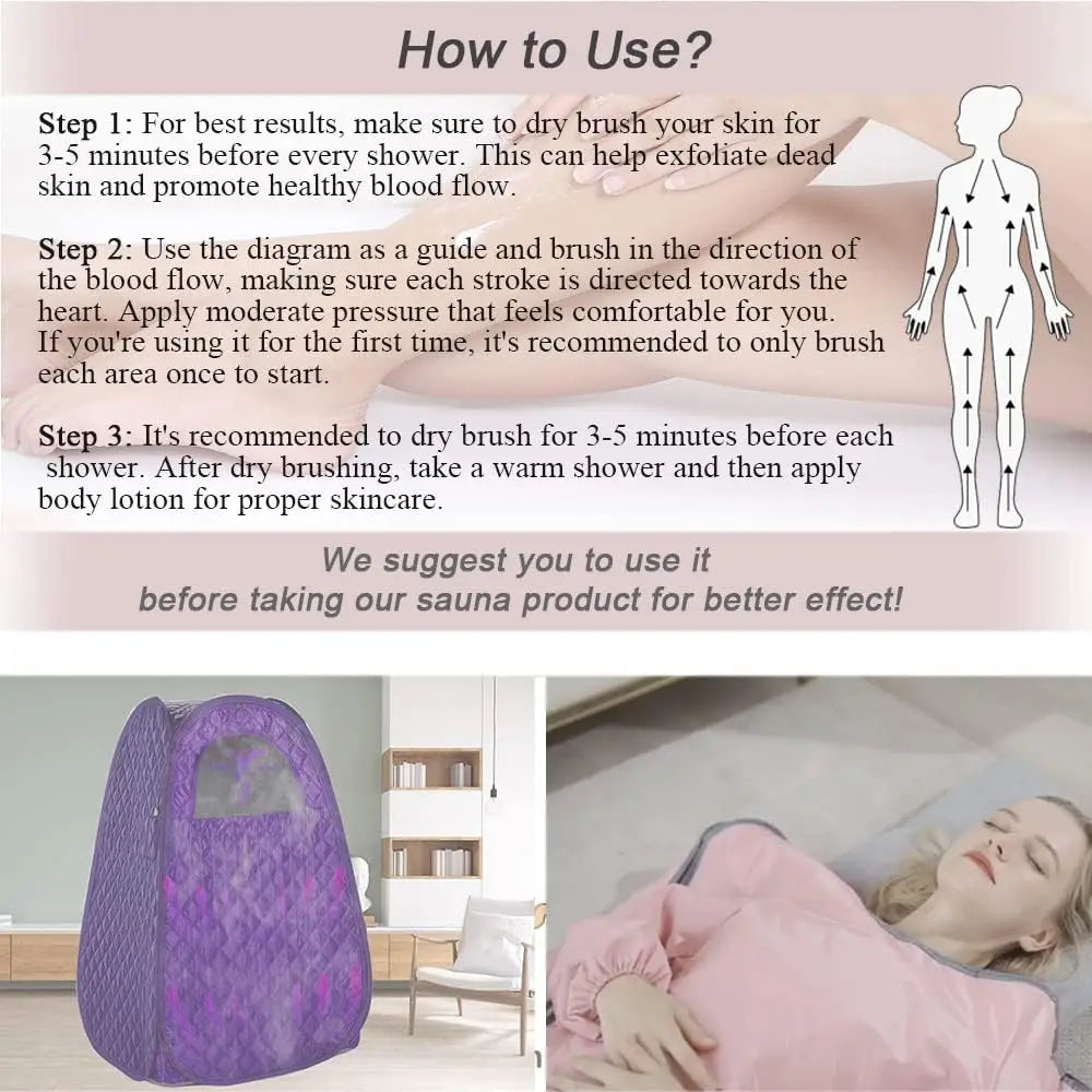 Kupferdraht-Trockenbürste aus Buchenholz für Massage & Peeling