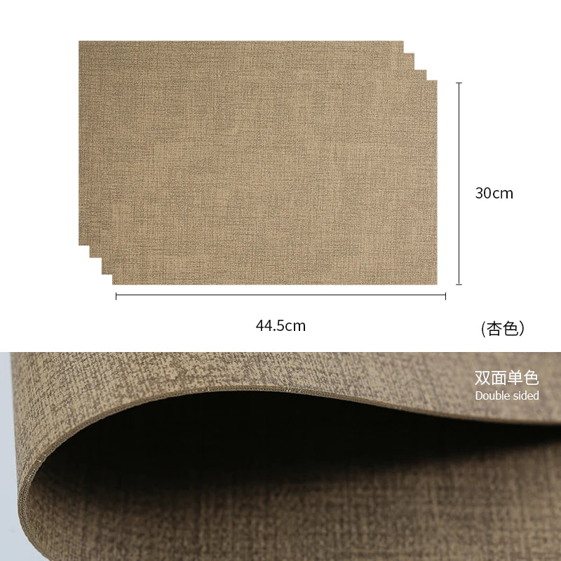 Wasserdichte PVC Kunstleder Tischsets 4er Set für Ihre Küche