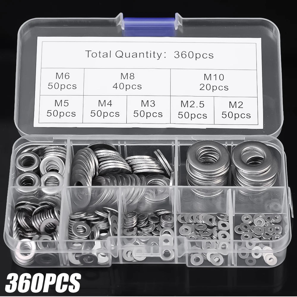 Flache Unterlegscheiben aus Edelstahl M2 bis M16 Sortiment Reparatur