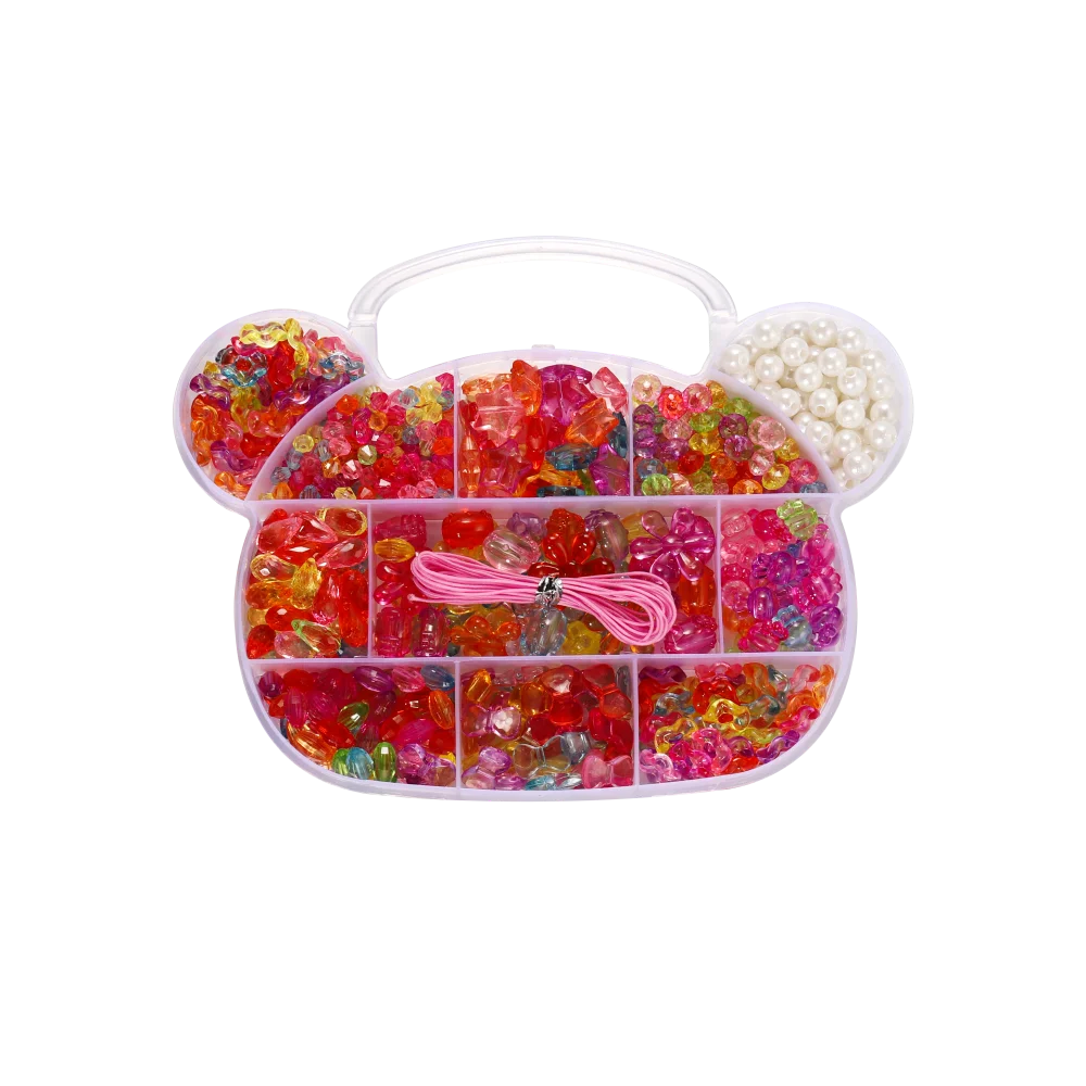 Buntes Acryl Perlen Set für DIY Freundschaft Armband Halskette Schmuck