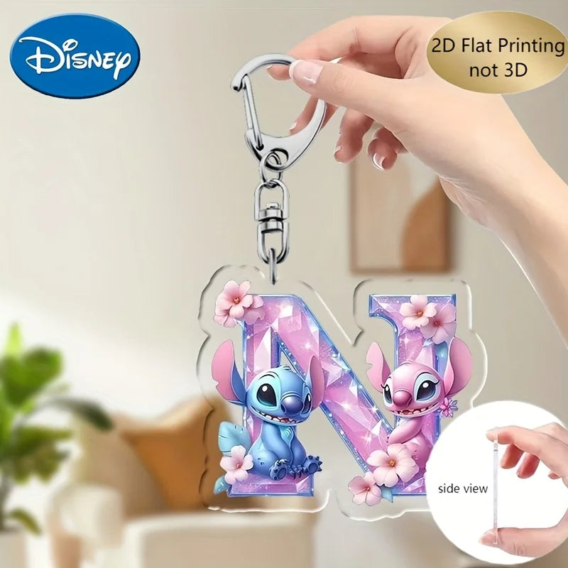 Bunter 2 Zoll Acryl Schlüsselanhänger mit A-Z Buchstaben für Kinder