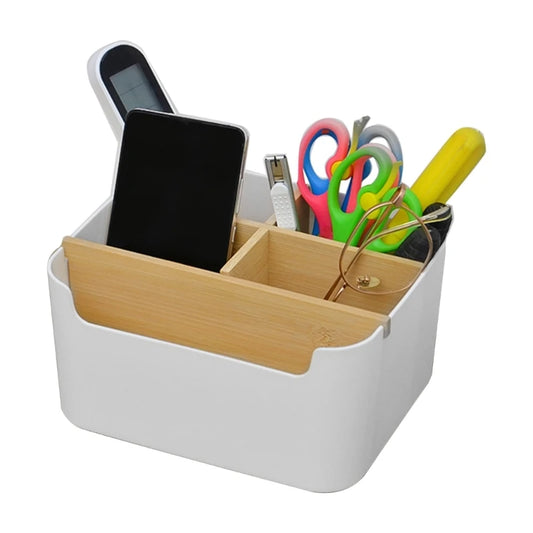 Holz Schreibtisch Organizer mit 5 Fächern multifunktional Büro Stifthalter