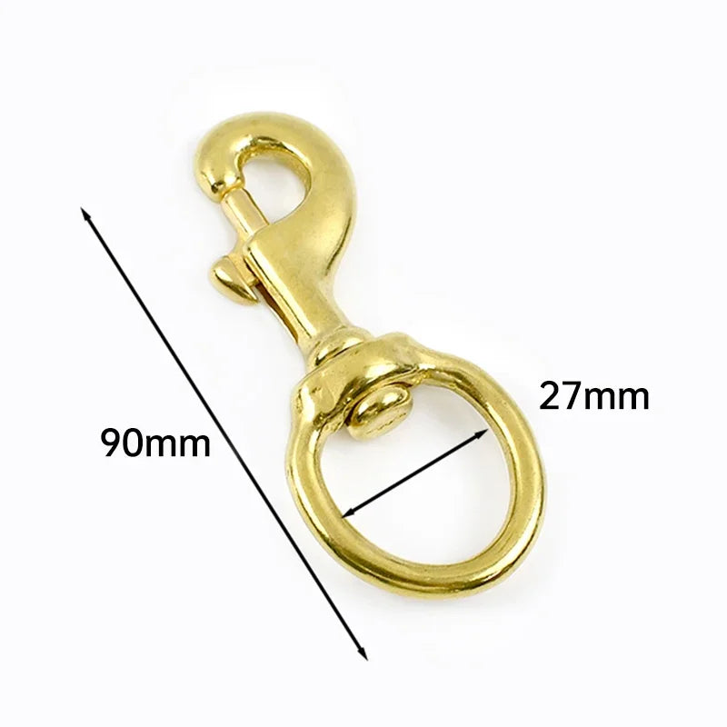 Massiver Messing Karabinerverschluss 10 30 mm drehbar für Taschen Gürtel