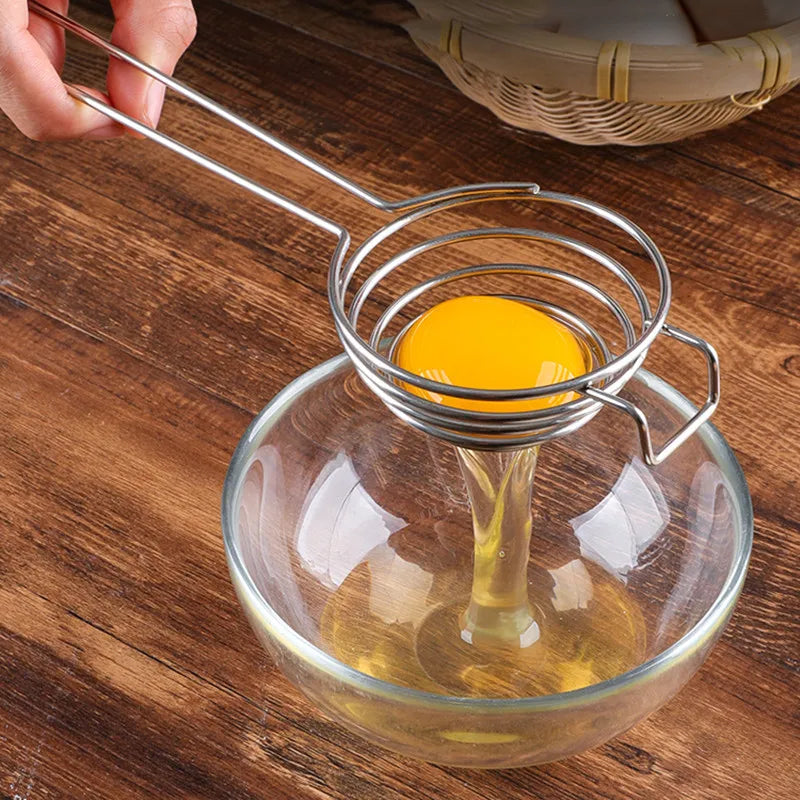 Edelstahl Eiweiß Separator Langgriff – Eigelb Teiler für Küche - Backen