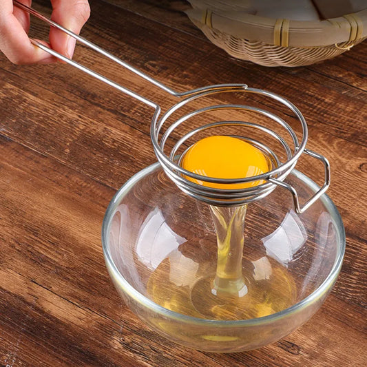 Edelstahl Eiweiß Separator Langgriff – Eigelb Teiler für Küche - Backen
