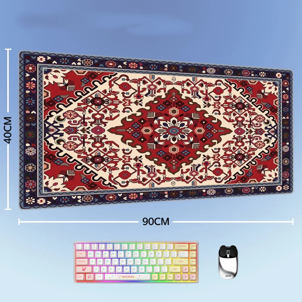 Großes XXL Mauspad mit persischem Design Naturkautschuk rutschfest