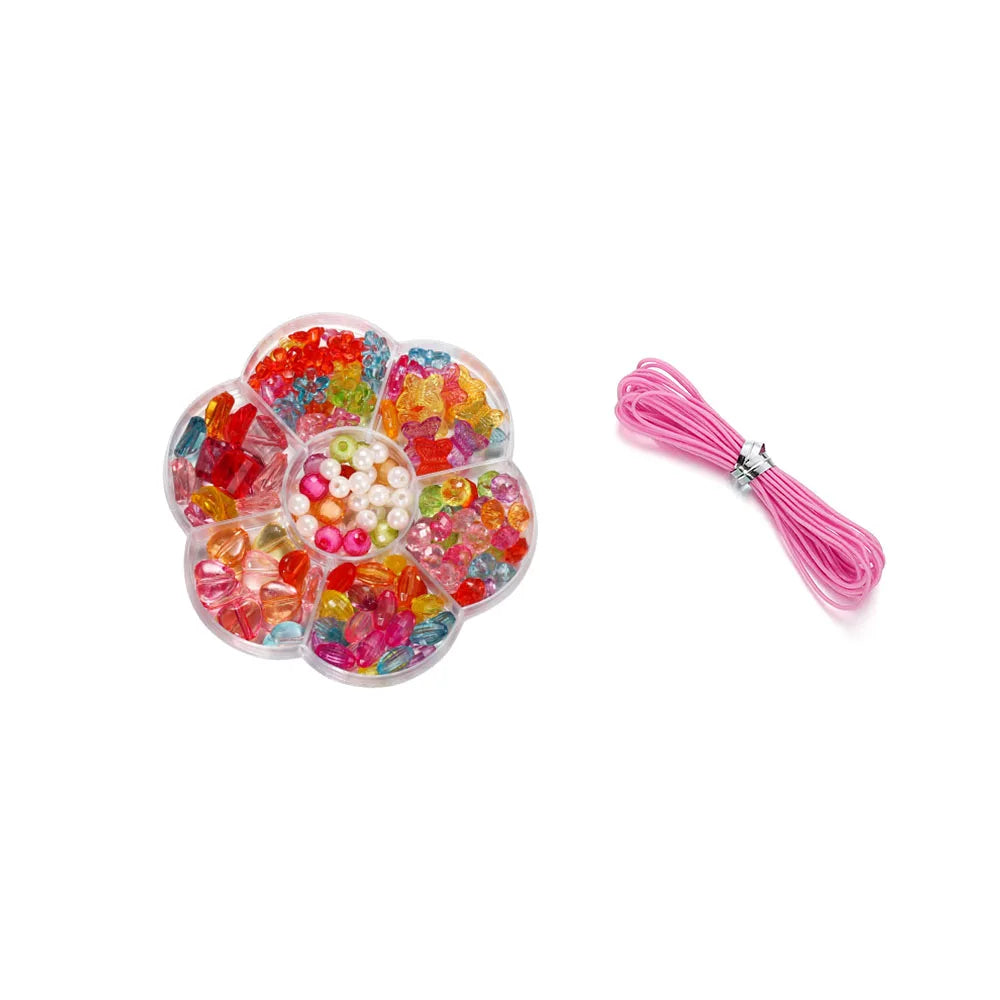 Buntes Acryl Perlen Set für DIY Freundschaft Armband Halskette Schmuck