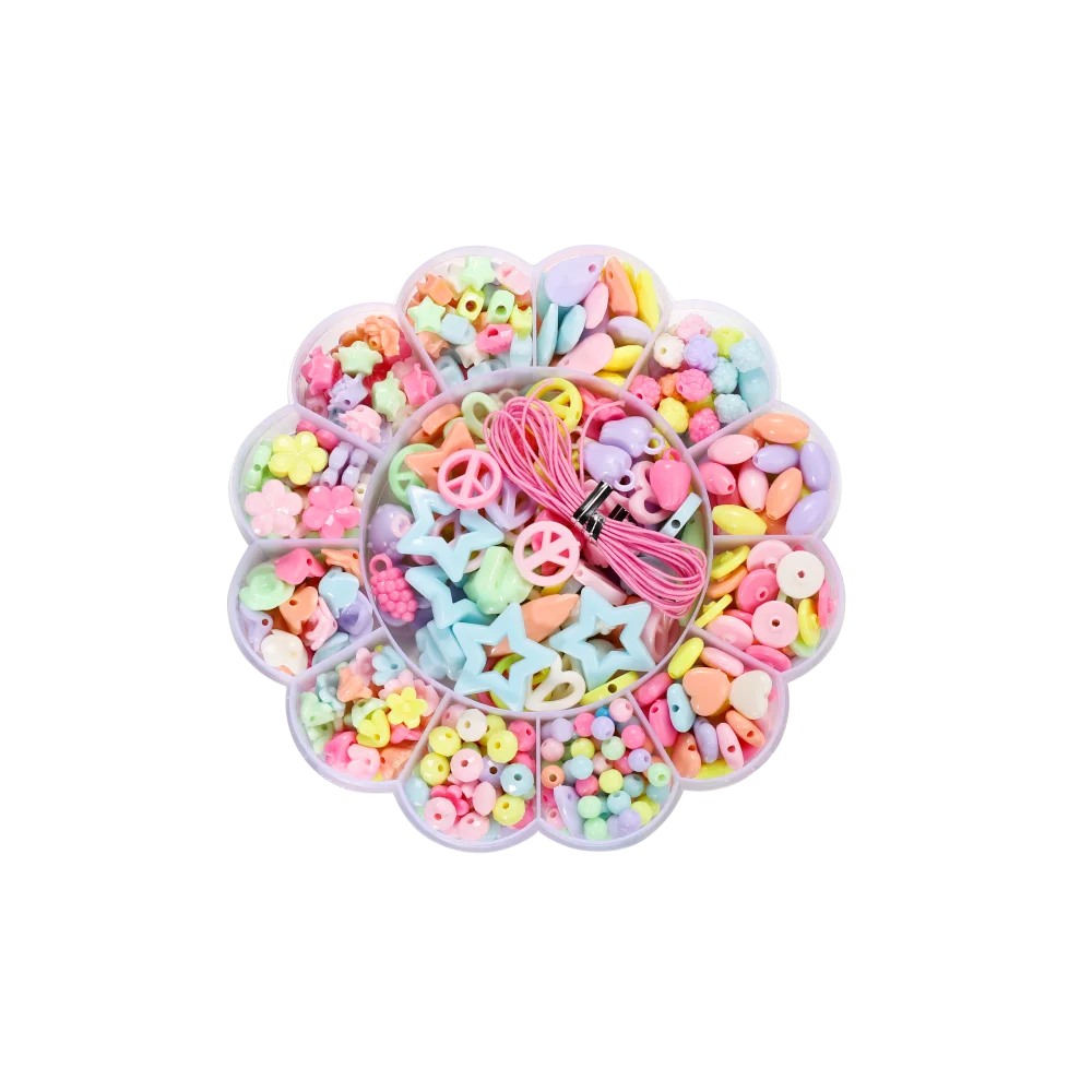 Buntes Acryl Perlen Set für DIY Freundschaft Armband Halskette Schmuck