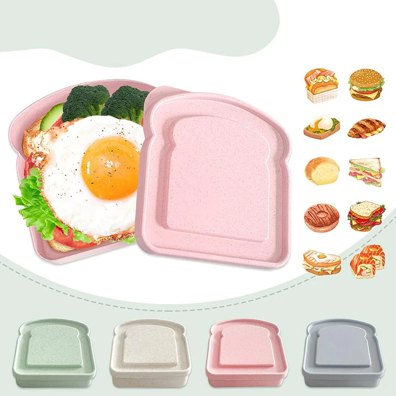 Wiederverwendbare Sandwich Lunchbox mit Deckel für tragbare Aufbewahrung