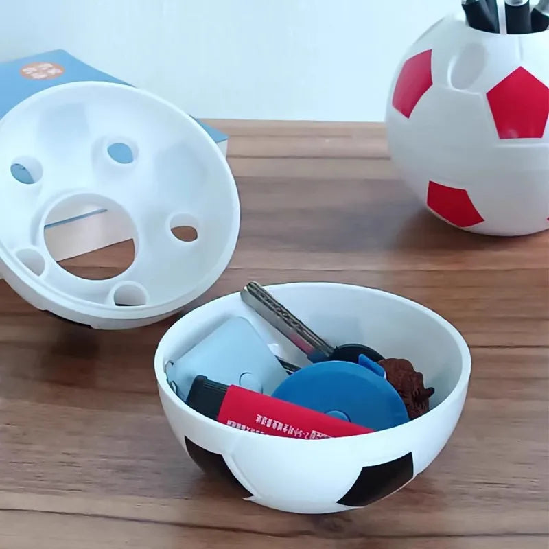 Runder Fußball-Stifthalter aus Kunststoff multifunktional für Studenten