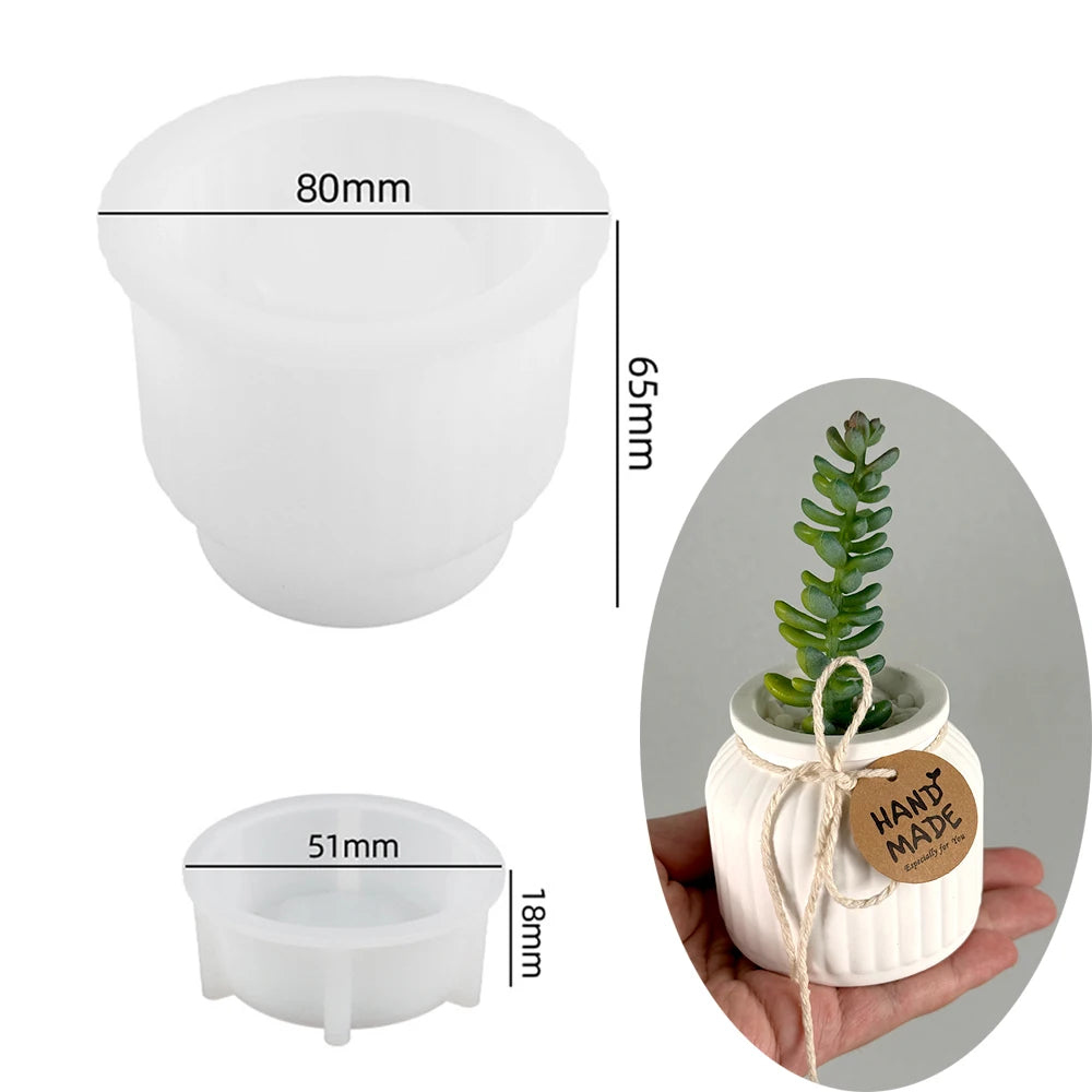 Runde Silikonform für DIY Blumentopf und Kerzengießen