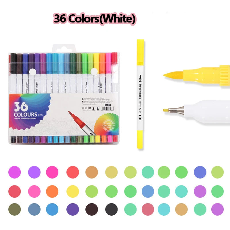 120 Farben Dual Tip Marker Set für Manga Kunst und Aquarell Zeichnung