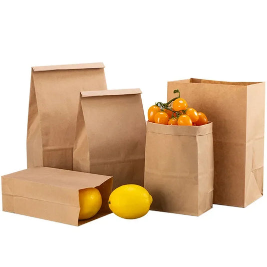 Kraftpapier Taschen 10 20 oder 50 Stück Einweg Lebensmittel Verpackung-Yabubest - Home & More