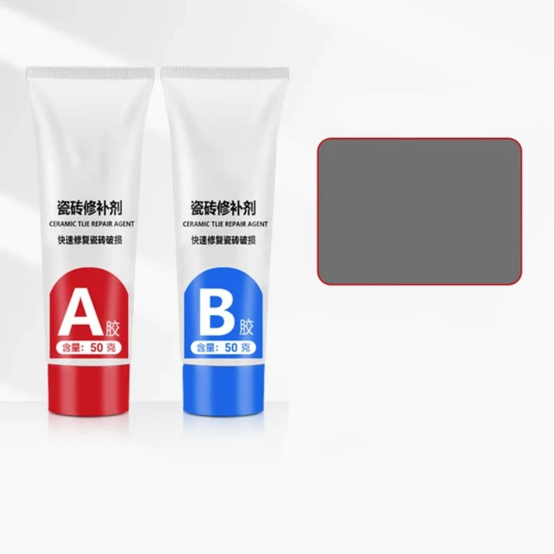 Fliesenreparaturmittel Set Paste für Keramik Porzellan Marmor Risse Schäden
