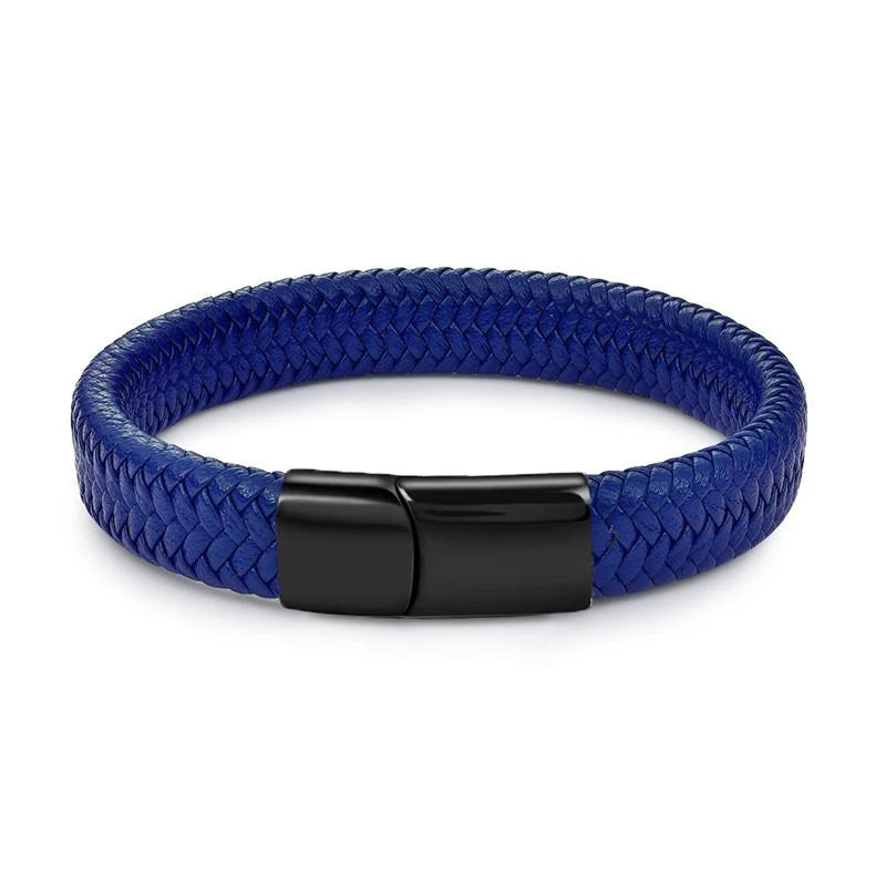 Modernes Herren Lederarmband mit Edelstahl Verschluss