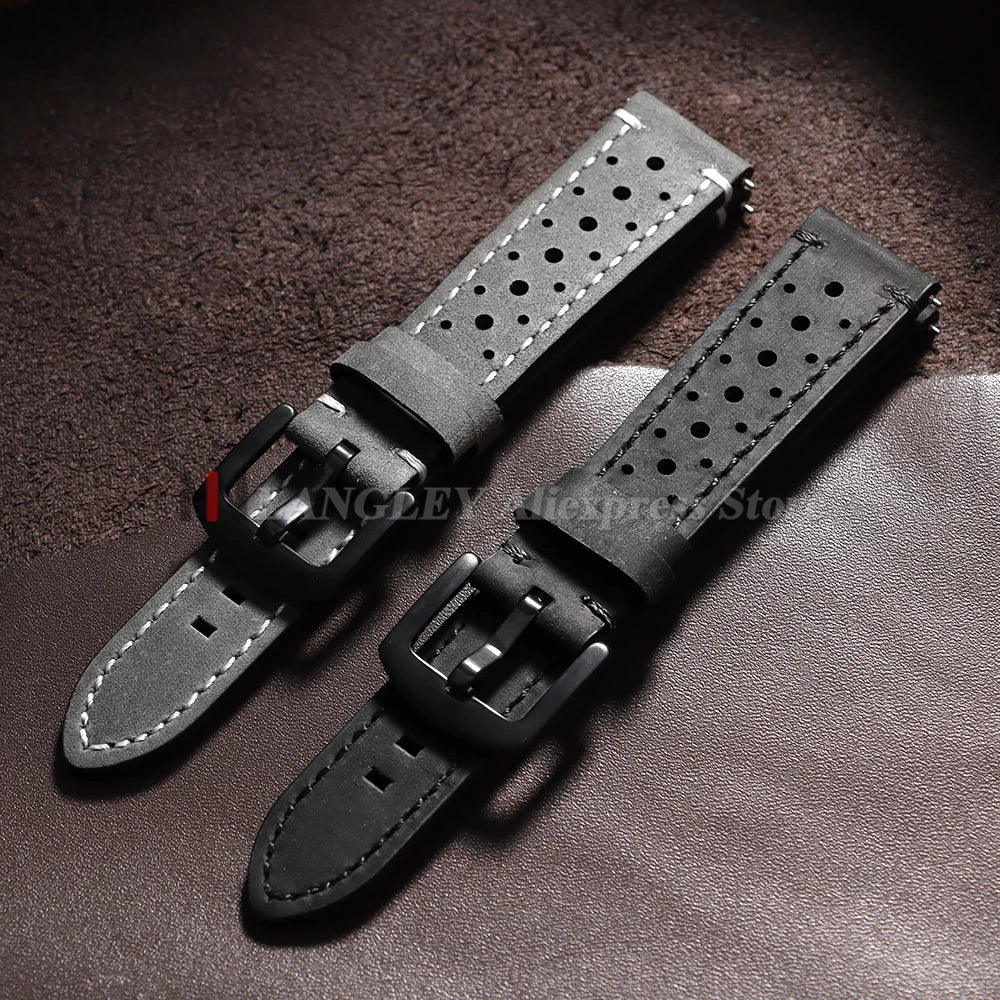 Vintage handgefertigtes Uhrenarmband aus Leder in 18 bis 24 Milli