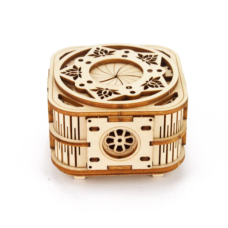 3D Holzbaukasten Spieluhr Bausatz für Kinder und Erwachsene