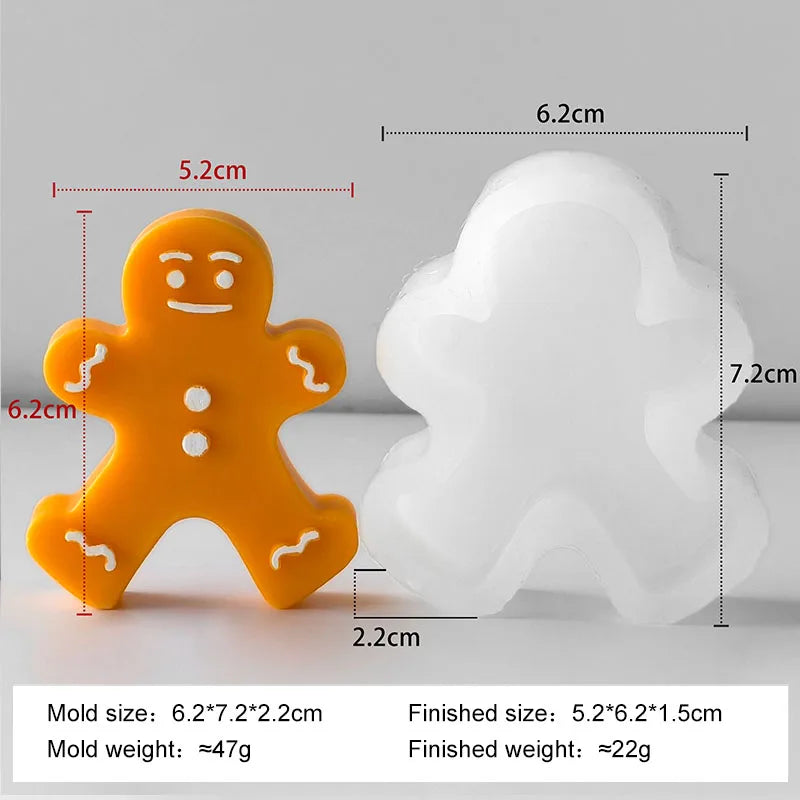 Silikonform Lebkuchenmann für DIY Kerzen Seifen und Backen