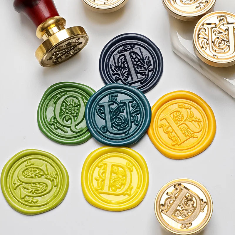 Retro Siegelwachs Set mit Metallstempel für Scrapbooking und Hochzeit