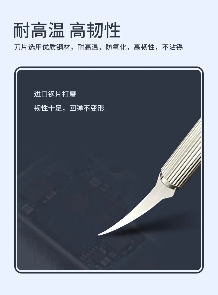 Rutschfeste Metall Skalpell Klingen Werkzeug für PCB Kleber Reparatur