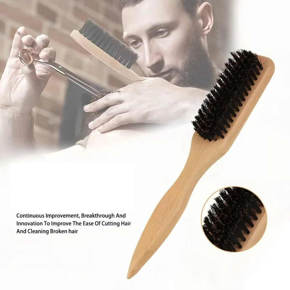 Holz Haarbürste mit Wildschweinborsten Antistatisch Für Glattes Styling