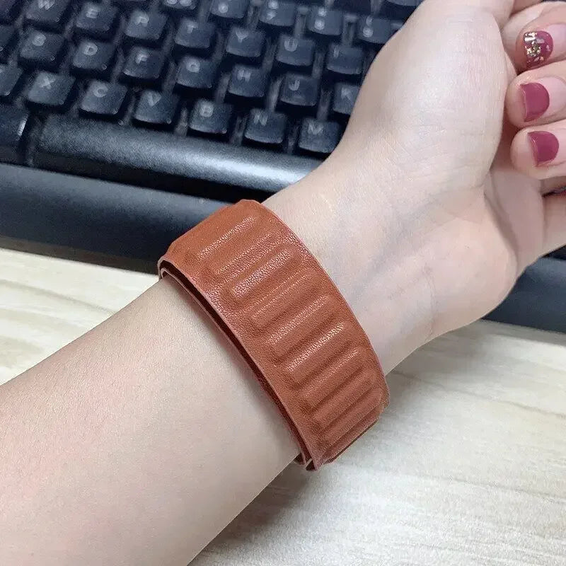 Magnetisches Silikon-Gliederarmband kompatibel für verschiedene Smartwatch-Größen