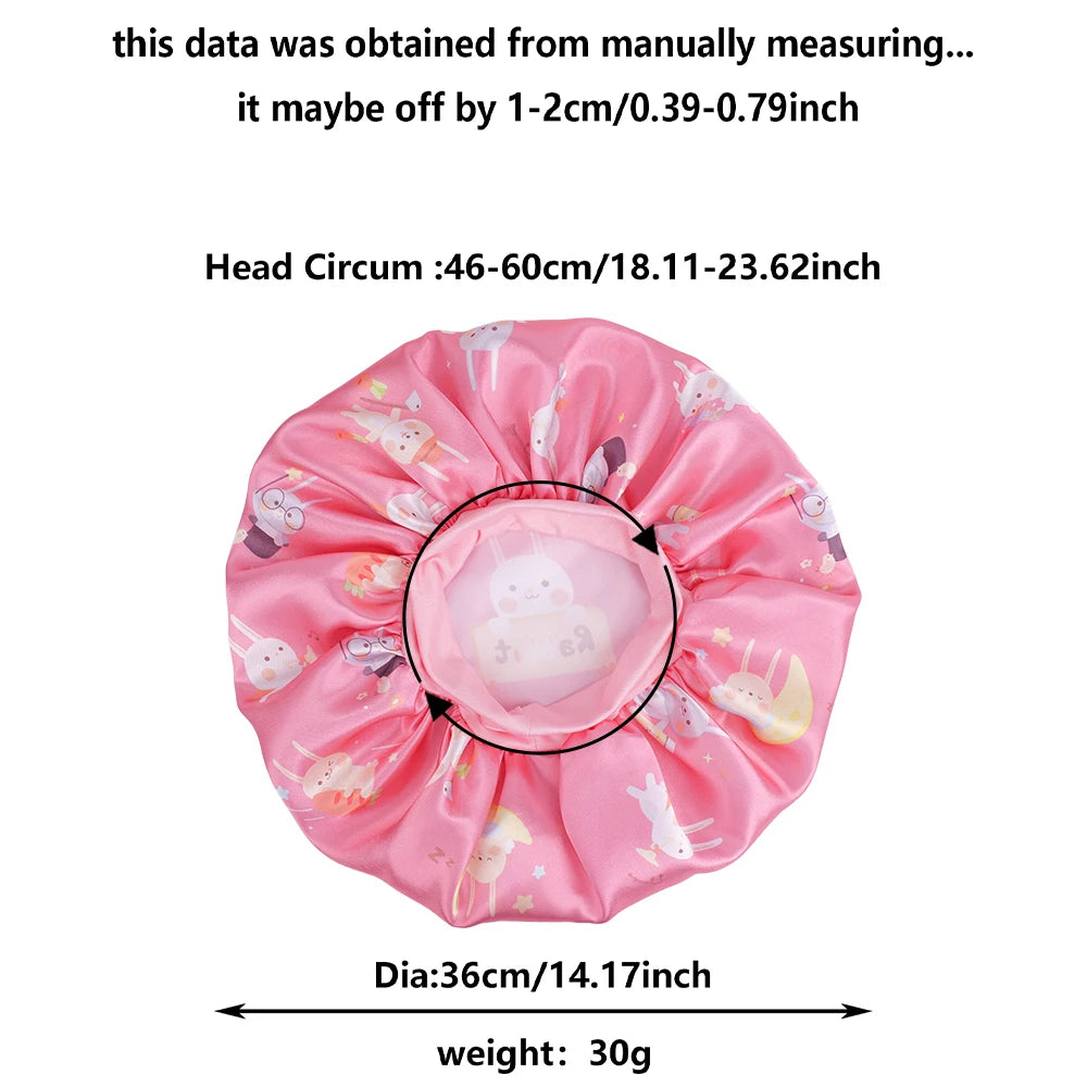 Atmungsaktive Schlafmütze mit Frucht und Tiermotiv für alle Haartypen