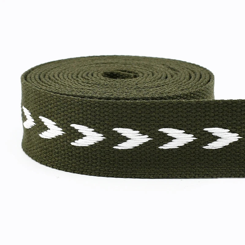 Vielseitiges 38mm Jacquard Gurtband aus Polyester Baumwolle zum Nähen