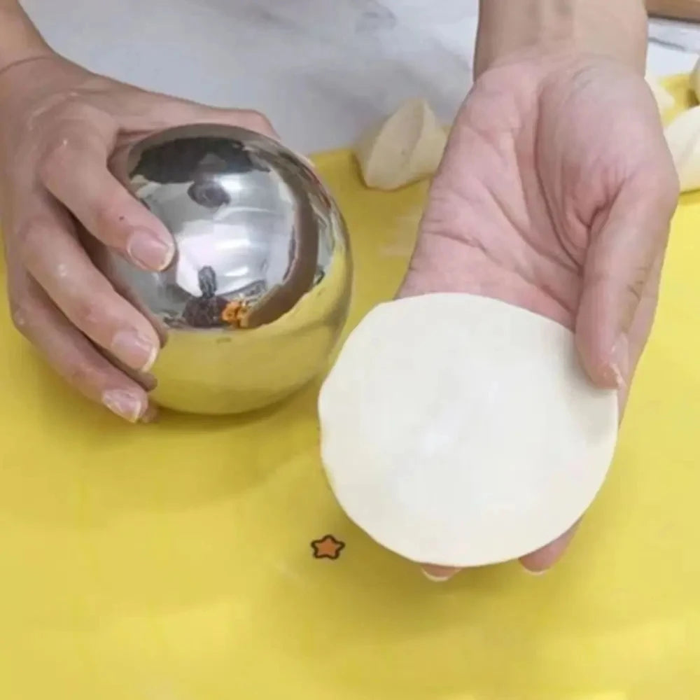 Edelstahl Nudelholz Teigroller für Knödelhaut und Gebäck leicht zu reinigen-Yabubest - Home & More