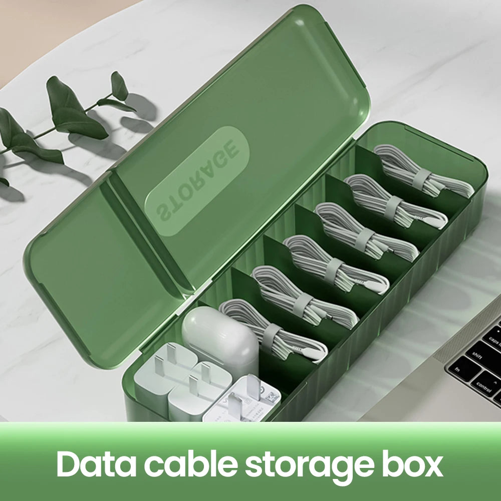 Kabel Organizer Box mit 7 Fächern – Ideal für Zuhause & Reise