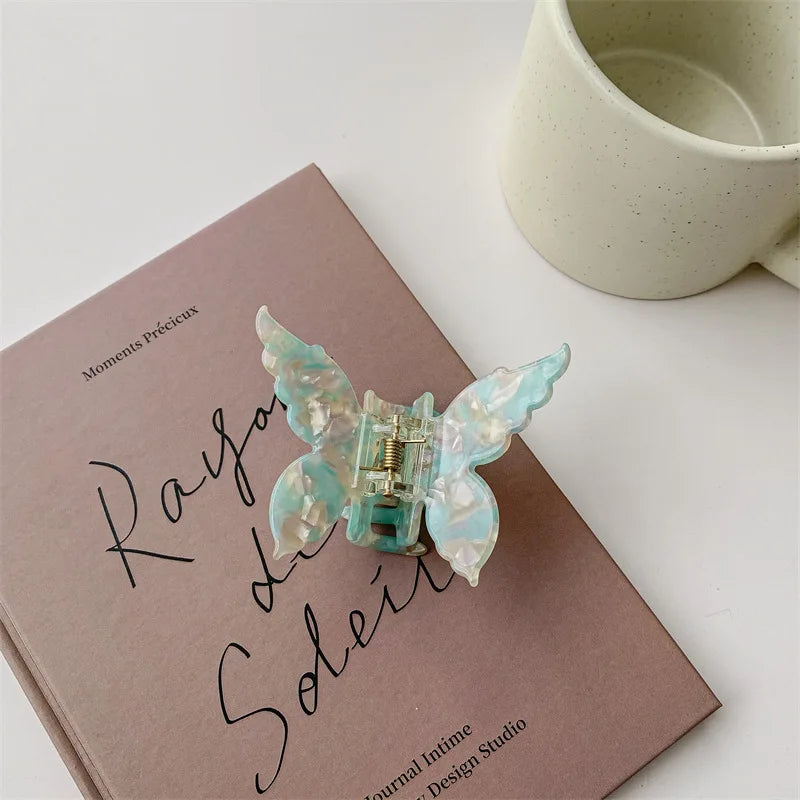 Vintage Acetat Haarspange Schmetterling – Trendiger Haarschmuck