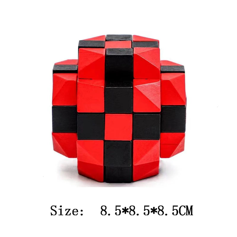 Holzpuzzle Luban Lock für Erwachsene und Kinder mit IQ Test