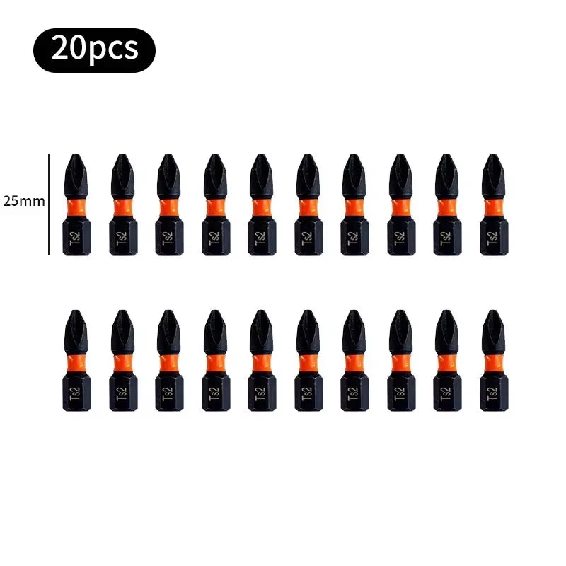 20-teiliges magnetisches PH2 Schraubendreherkopf-Set – robust - rutschfest