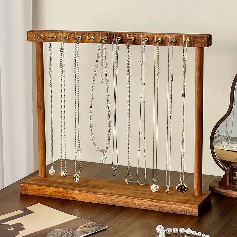 Massivholz Schmuck Organizer Display für Ketten Ohrringe Armbänder