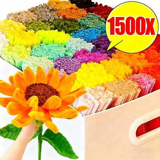 Bunte Chenille Stiele 100 bis 1500 Stück zum Basteln und DIY Kinderkunst